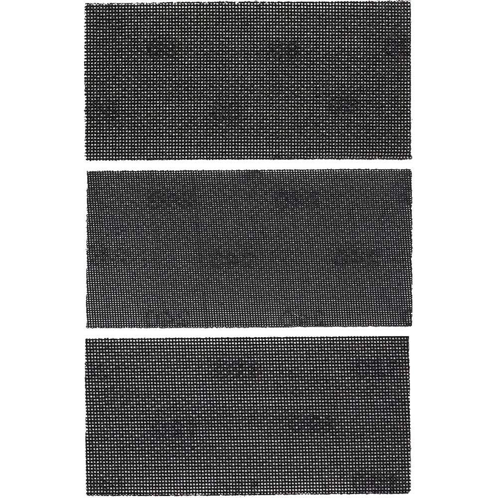 Image of Black & Decker X39032 Piranha Anti Clog 93 x 230mm 1/3 Sheet Mesh Sanding Cloth 80g Pack of 3 for all Velcro 1/3 Sheet Sanders