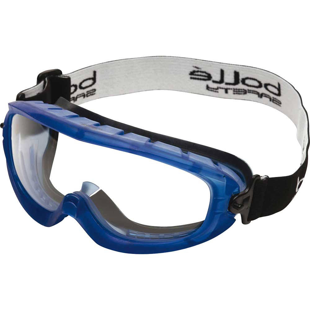 Image of Bolle Atom ATOFAPSI Clear Blue Anti Scratch & Anti Fog Safety Goggles