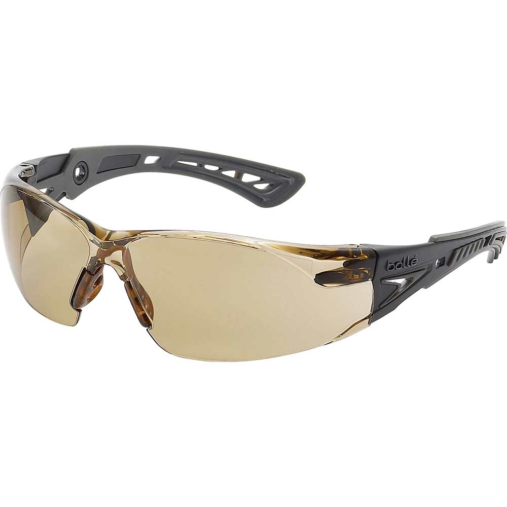 Image of Bolle Rush+ RUSHPTWI Adjustable Bridge Twilight Safety Glasss with Cord