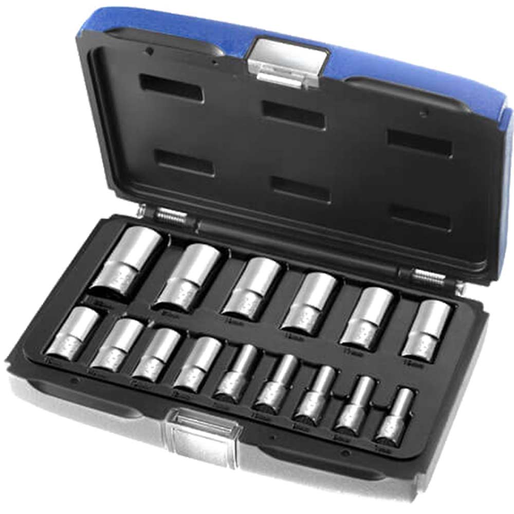 Britool 15 Piece 3/8" Square Drive Hex Deep Socket Set Metric