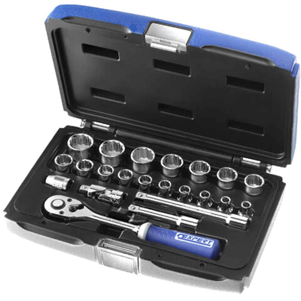 Image of Britool 22 Piece 3/8&quot; Square Drive Bi Hex Socket Set Metric