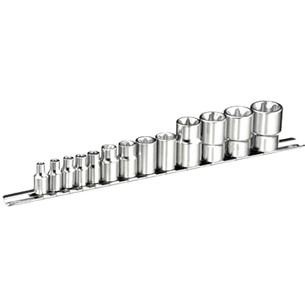 Britool 13 Piece 1/4" - 3/8" - 1/2" Square Drive Socket Bit Set Torx
