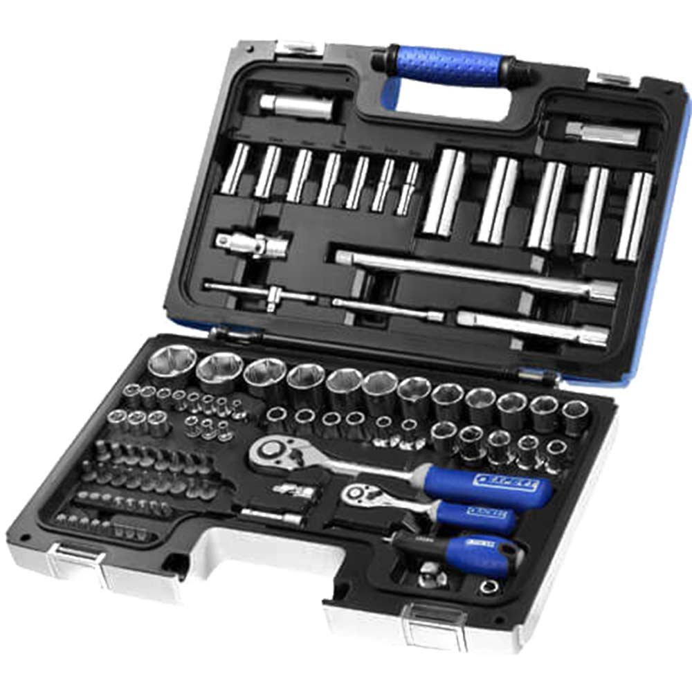 Image of Britool 98 Piece 1/4&quot; - 1/2&quot; Square Drive Socket & Accessory Set Metric