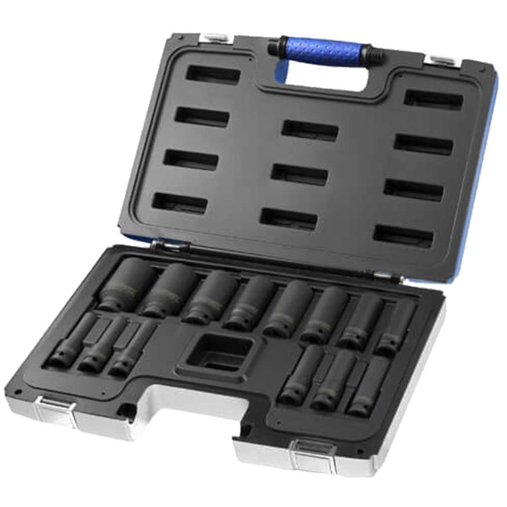 Image of Britool 14 Piece 1/2&quot; Square Drive Deep Impact Socket Set 10 - 32mm