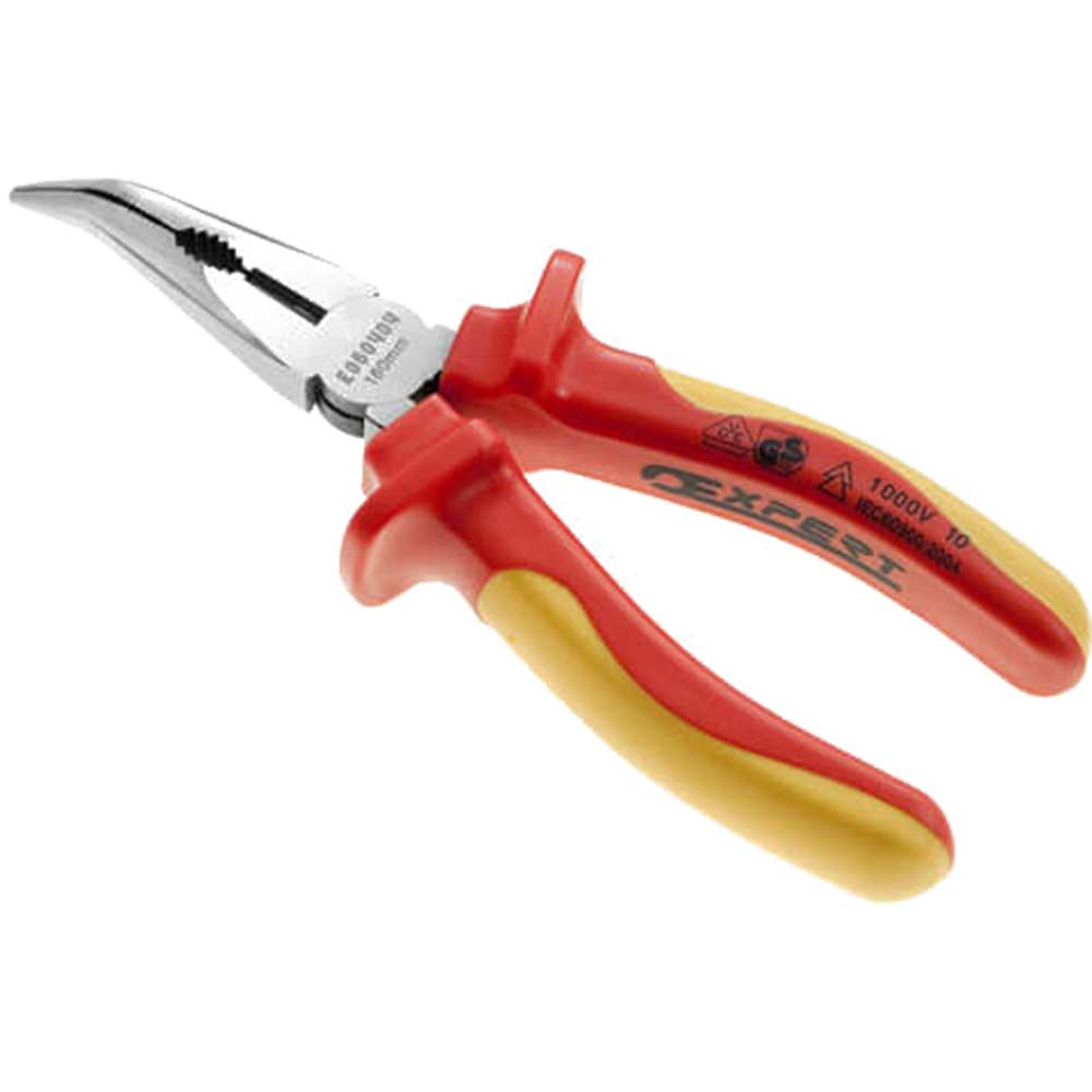 Britool VDE Insulated 1000v Half Round Bended Nose Pliers 200mm