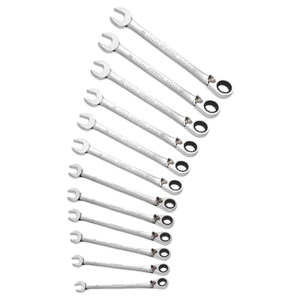 Image of Britool 12 Piece Ratchet Combination Spanner Set 8 - 19mm