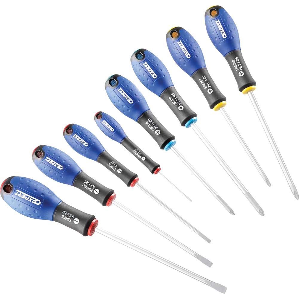 Image of Britool 8 Piece Screwdriver Set Slotted / Phillips / Pozi
