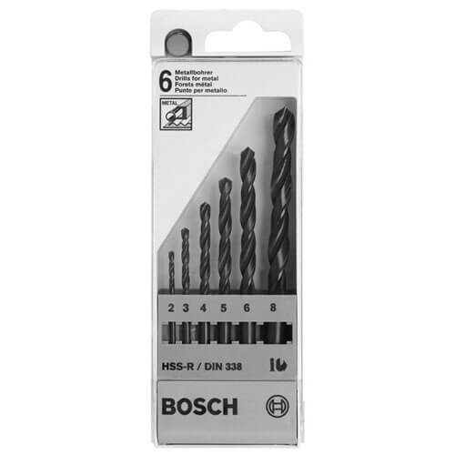 Bosch 6 Piece HSS-R Metal Drill Bit Set 2 - 8mm