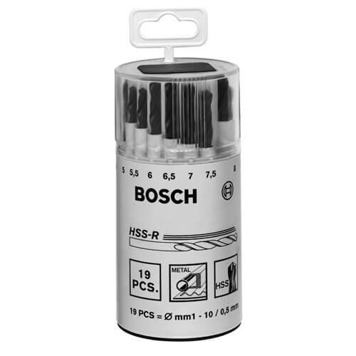 Bosch 19 Piece HSS-R Metal Drill Bit Set 1 - 10mm