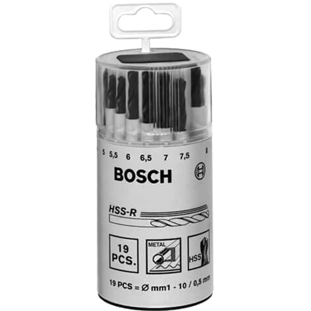 Image of Bosch 19 Piece HSS-R Metal Drill Bit Set 1 - 10mm