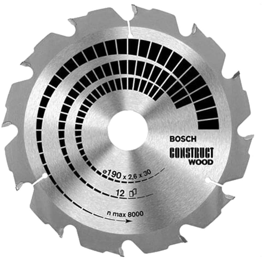 Bosch Construct Circular Saw Blade 160mm x 12 Teeth 20mm Bore