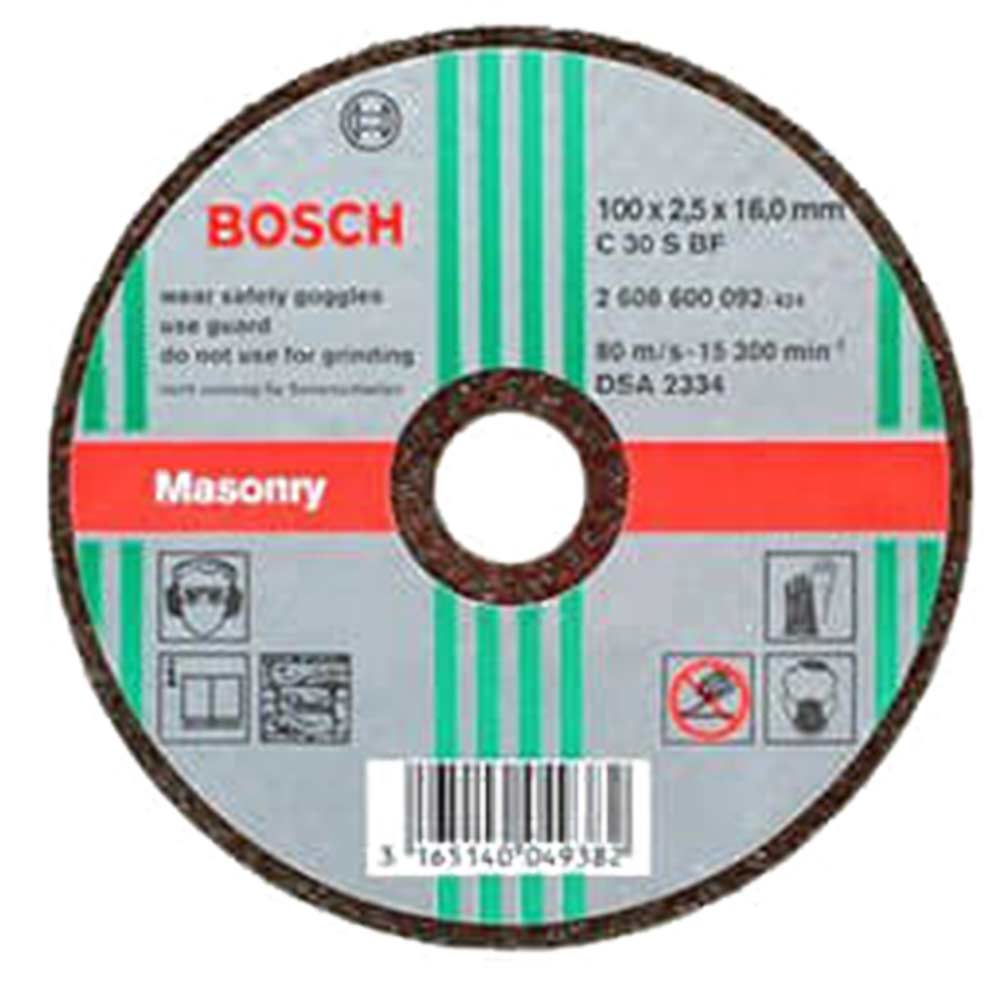 Image of Bosch Cutting Disc 100mm x 2.8mm x 16mm Stone