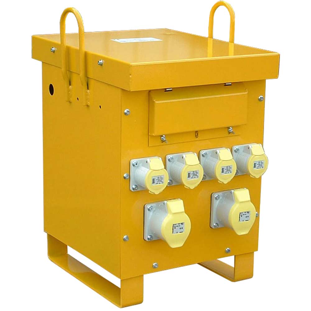 Image of Carroll & Meynell 10Kva 240v to 110v Step Down Site Power Tool Transformer 10Kva with 6 16amp Sockets