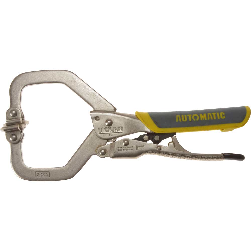 Image of Hanson Soft Grip Automatic C Clamp with Swivel Pads 180mm / 7&quot;