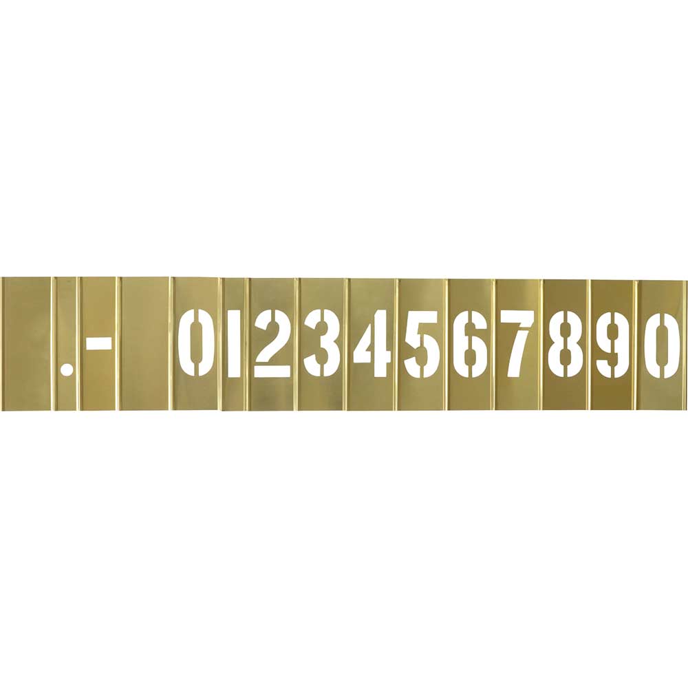 Hanson 15 Piece Brass Stencil Numbers Set 2"