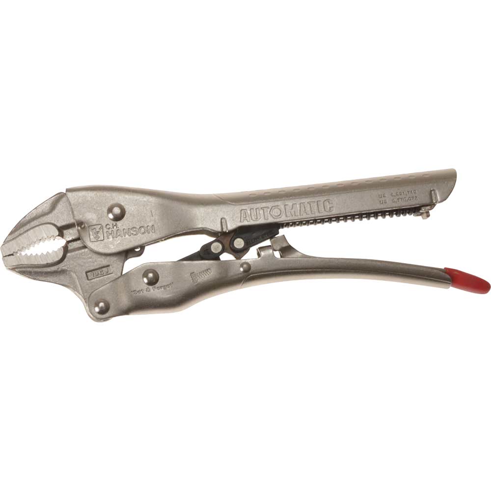 Image of Hanson Automatic Curved Jaw Locking Pliers 250mm / 10&quot;