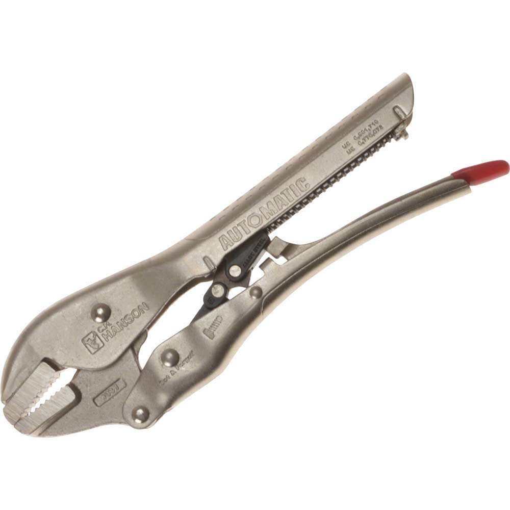 Image of Hanson Automatic Soft Grip Straight Jaw Locking Pliers 250mm / 10&quot;
