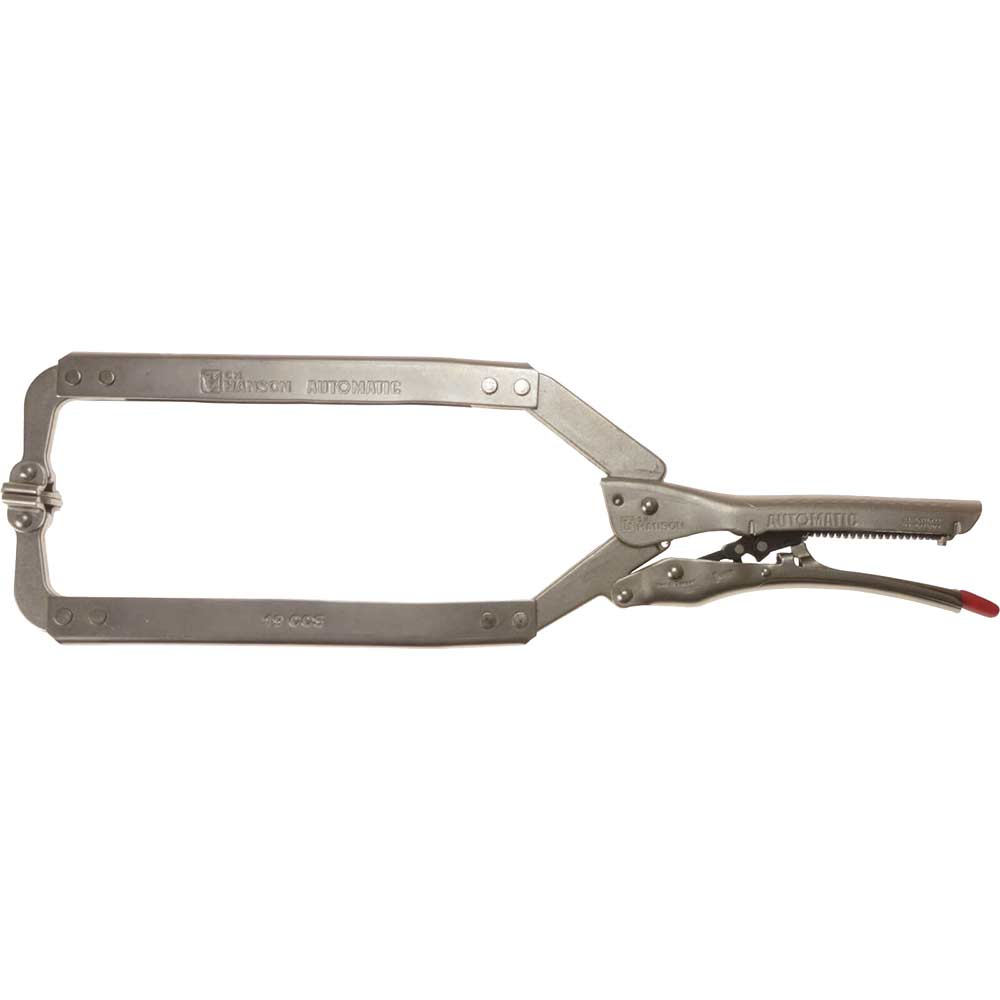Image of Hanson Automatic Long Reach C Clamp with Swivel Pads 475mm / 19&quot;