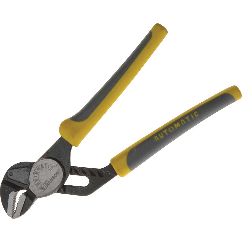 Image of Hanson Automatic Soft Grip Locking Groove Pliers 165mm / 6.1/2&quot;