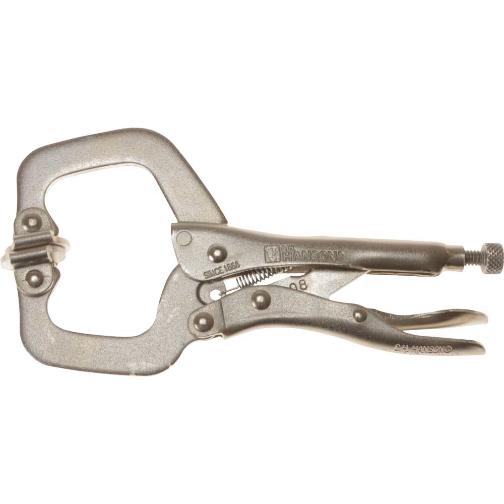 Image of Hanson Locking Clamp with Swivel Pads 150mm / 6&quot;