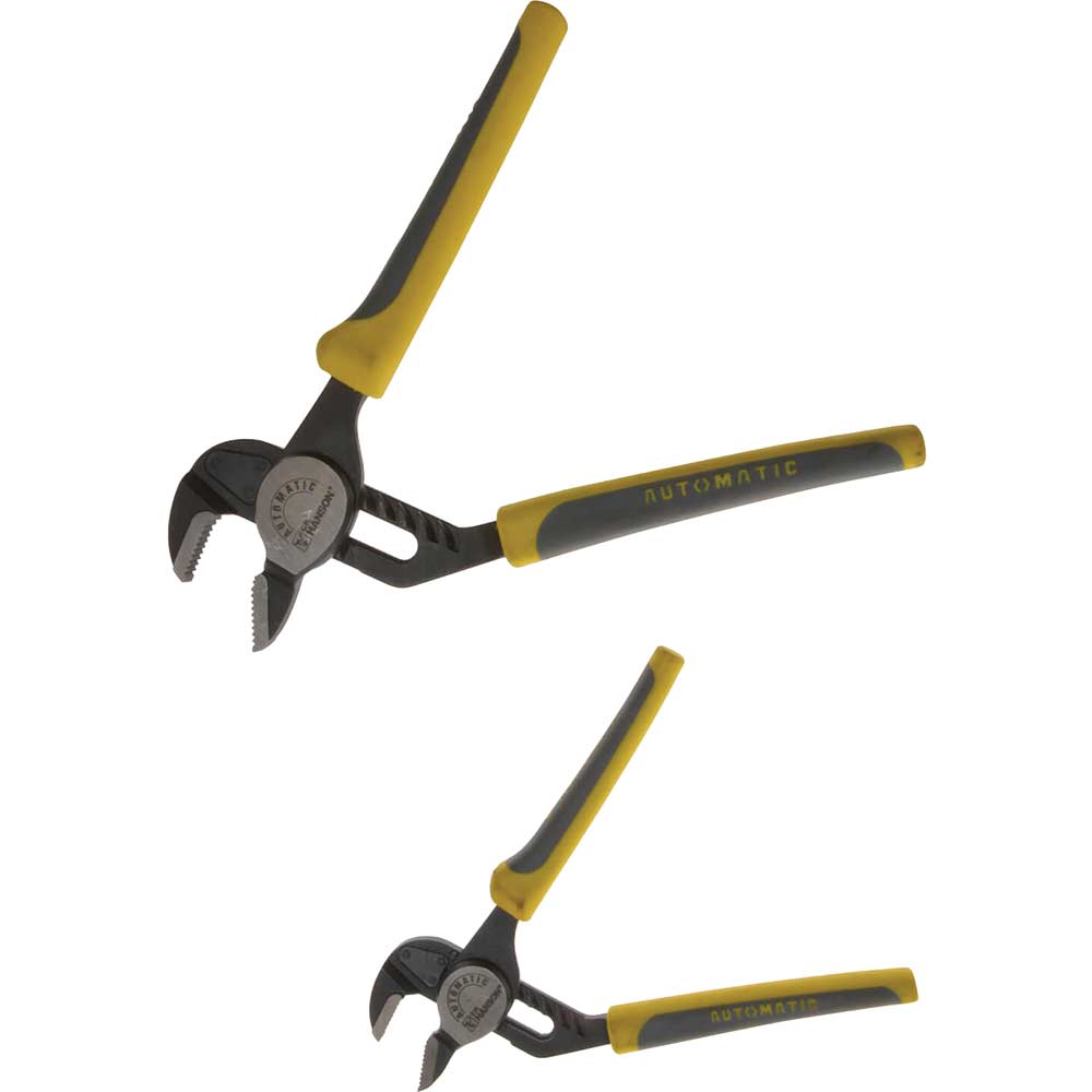 Image of Hanson 2 Piece Automatic Soft Grip Locking Pliers Set 165mm & 235mm