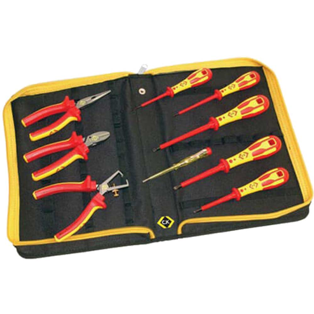 Image of CK 9 Piece VDE Insulated Pliers & Screwdriver Set Pozi / Slotted + Combi Cutter1