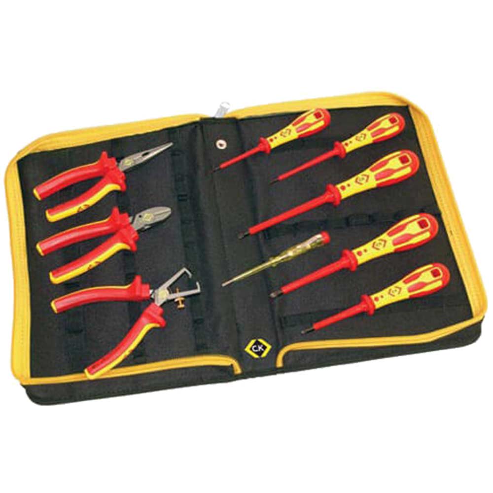 Image of CK 9 Piece VDE Insulated Pliers & Screwdriver Set Phillips / Slotted + Combi Cutter1