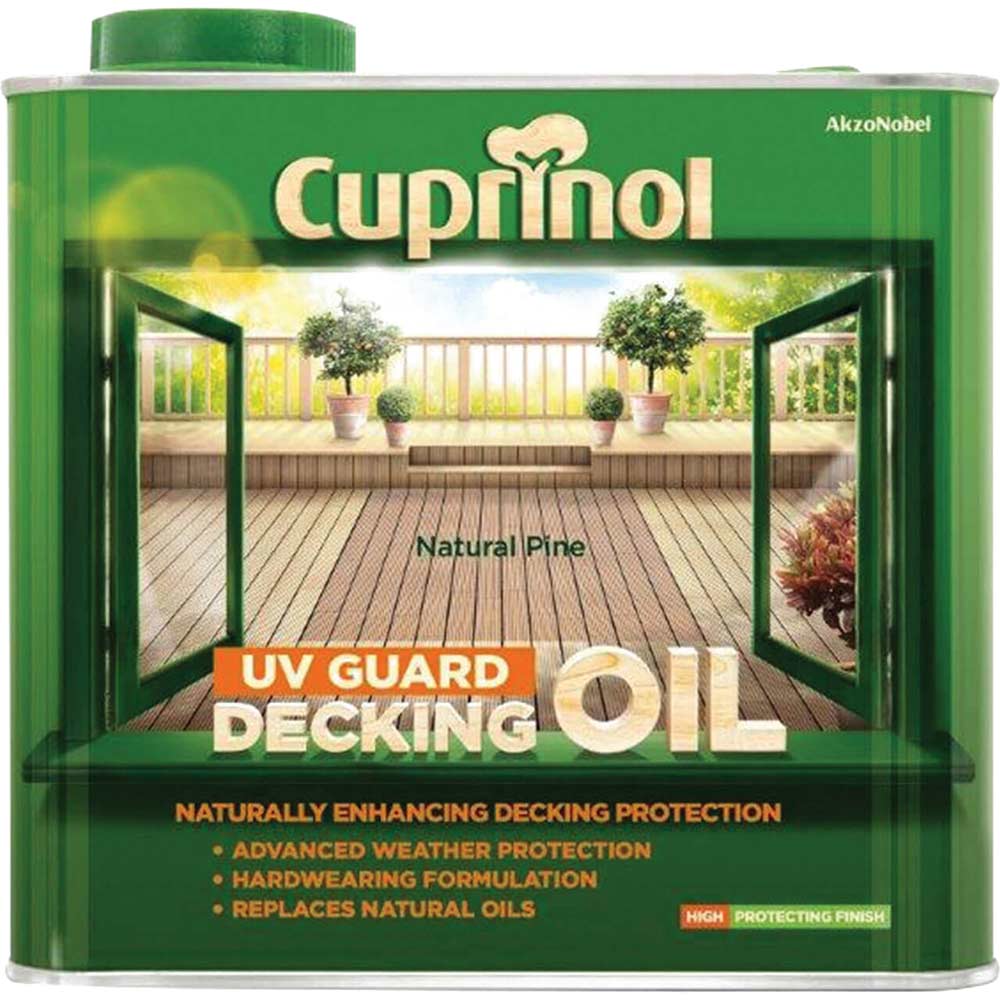 Image of Cuprinol Decking Oil & Protector Natural Pine 2.5 Litre