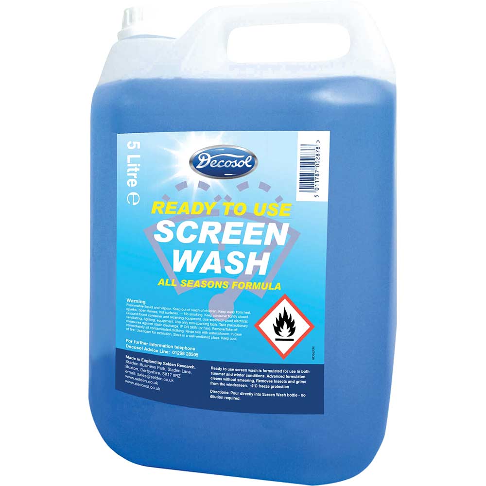 Image of Decosol Ready Mixed Screen Wash 5 Litre