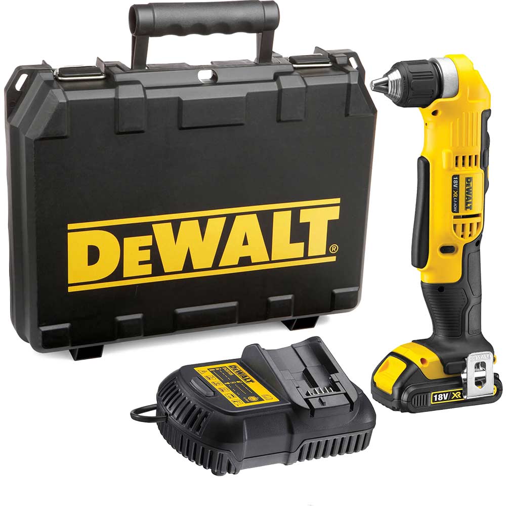 DeWalt DCD740C1 18v Cordless XR Angle Drill with 1 Lithium Ion Battery 1.5ah