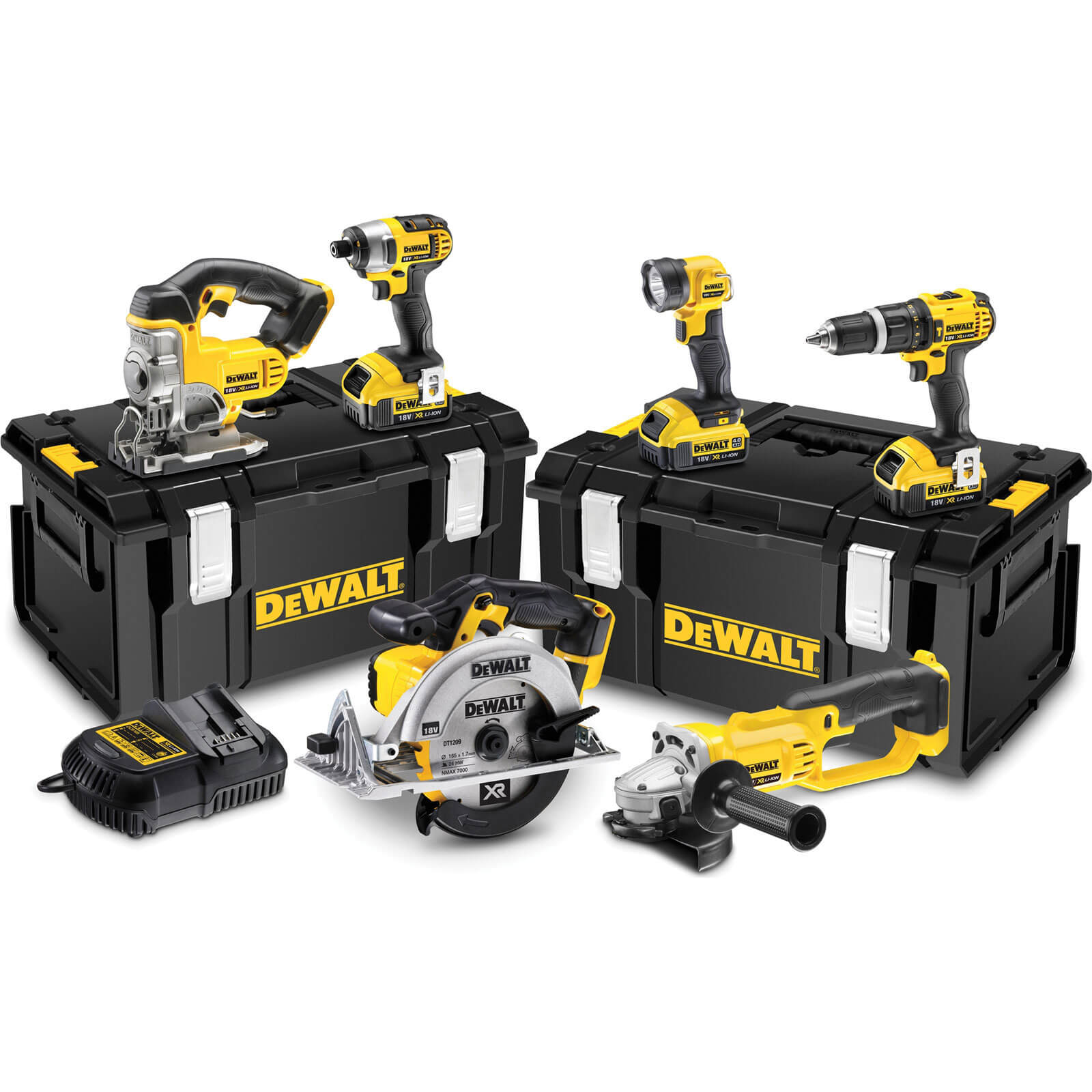 DeWalt DCK691M3 18v Cordless XR 6 Piece Power Tool Kit with 2 Speed Combi with 3 Lithium Ion Batteri