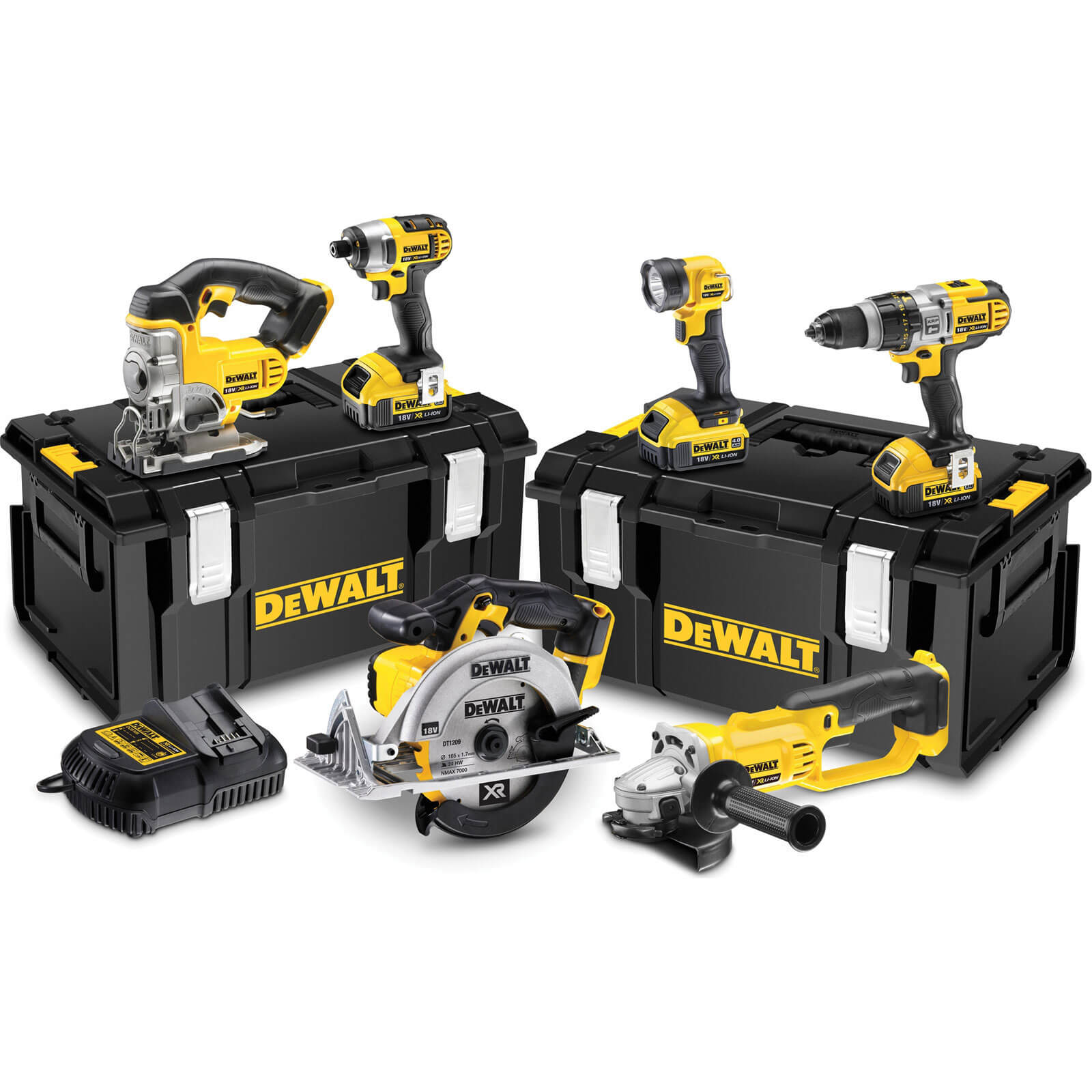 DeWalt DCK692M3 18v Cordless XR 6 Piece Power Tool Kit with 3 Speed Combi with 3 Lithium Ion Batteri