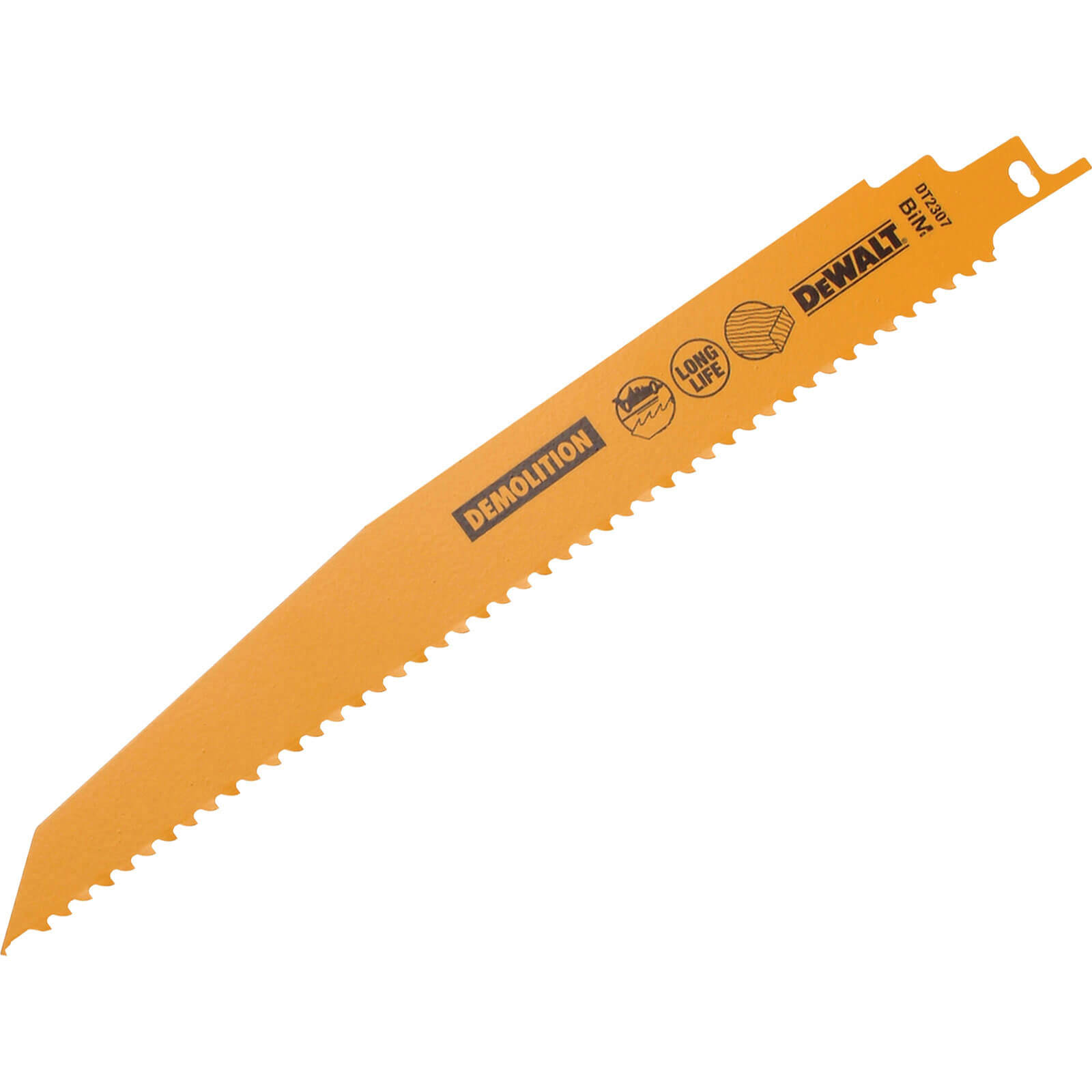 DeWalt DT2307 Bi Metal Demolition Reciprocating Saw Blade for Rough Cutting Wood 228mm