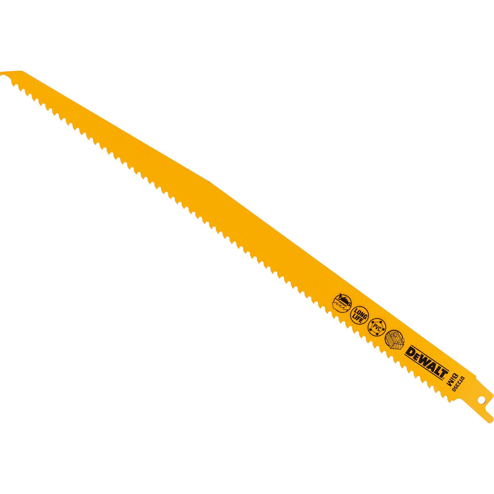 DeWalt DT2350 Bi Metal Reciprocating Saw Blade for Fast Cuts in Wood with Nails Plastics 305mm