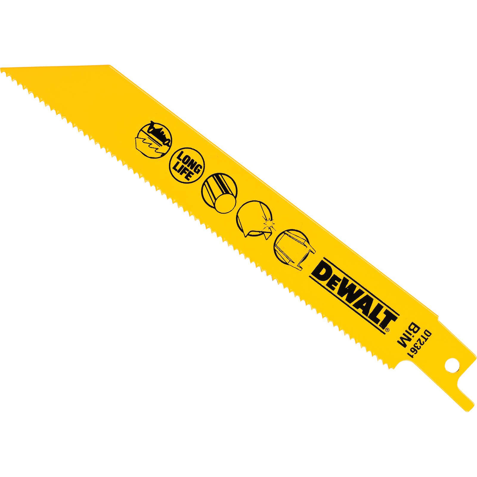 DeWalt DT2361 Bi Metal Reciprocating Saw Blade for Fast Cuts Metals / Sheet Metals 152mm