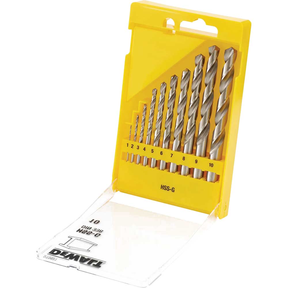 DeWalt 10 Piece HSS-G Metal Drill Bit Set 1 - 10mm