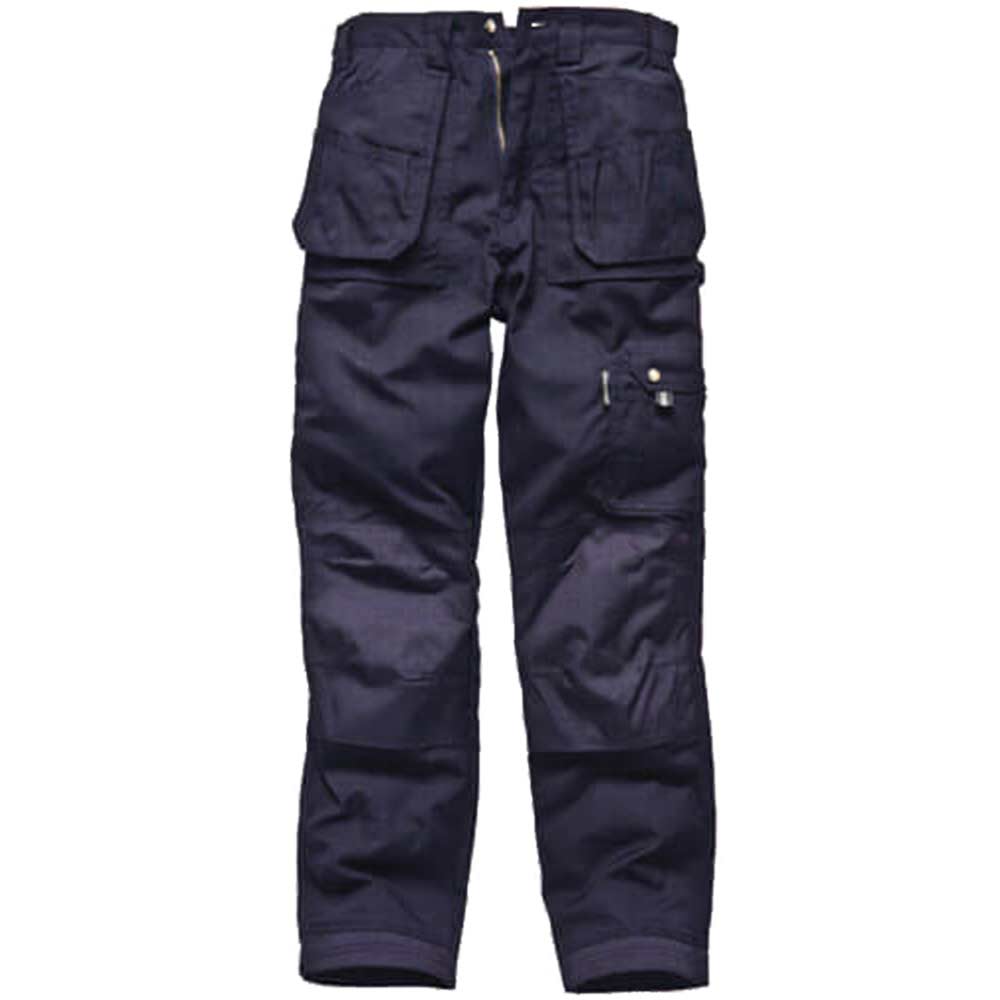 Dickies Mens Eisenhower Multi Pocket Work Trousers Navy Blue 30" Waist & 32" Leg