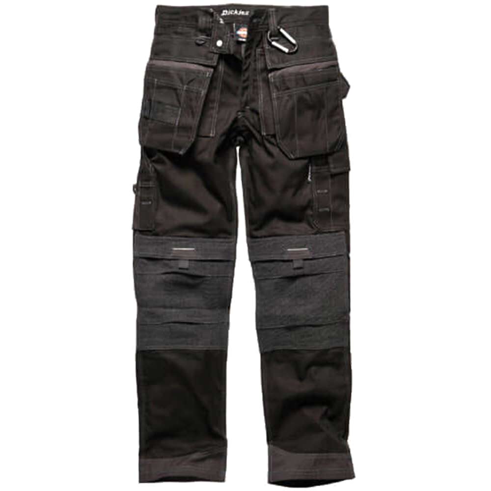 Dickies Mens Eisenhower Professional Multi Pocket Work Trousers Black 30" Waist & 31" Leg