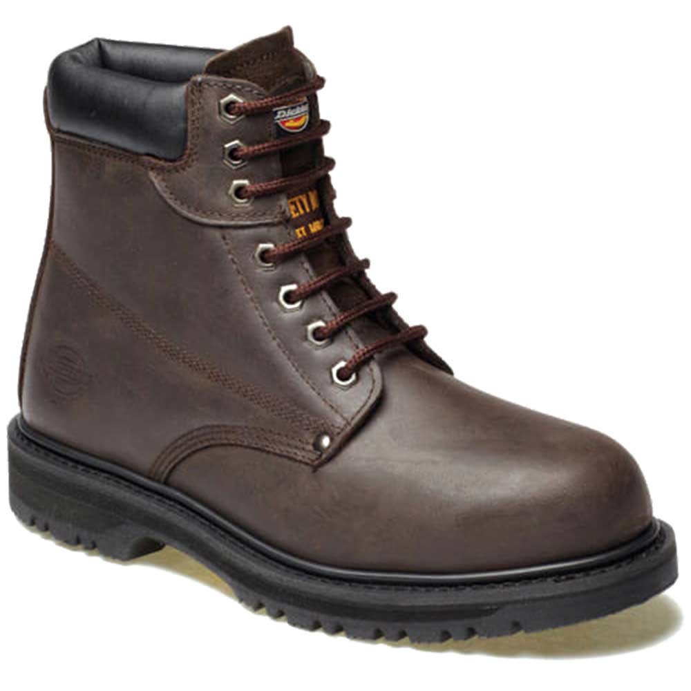 Dickies Mens Cleveland Super Safety Work Boots Dark Brown Size 9