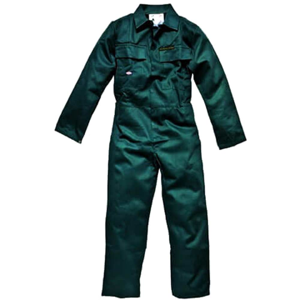 Image of Dickies Mens Proban Flame Retardant Overalls Dark Green 40&quot; Chest