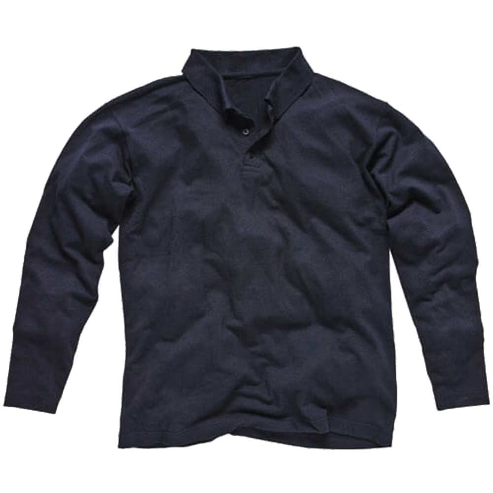Dickies Mens Flame Retardant Polo Shirt Navy Blue Large