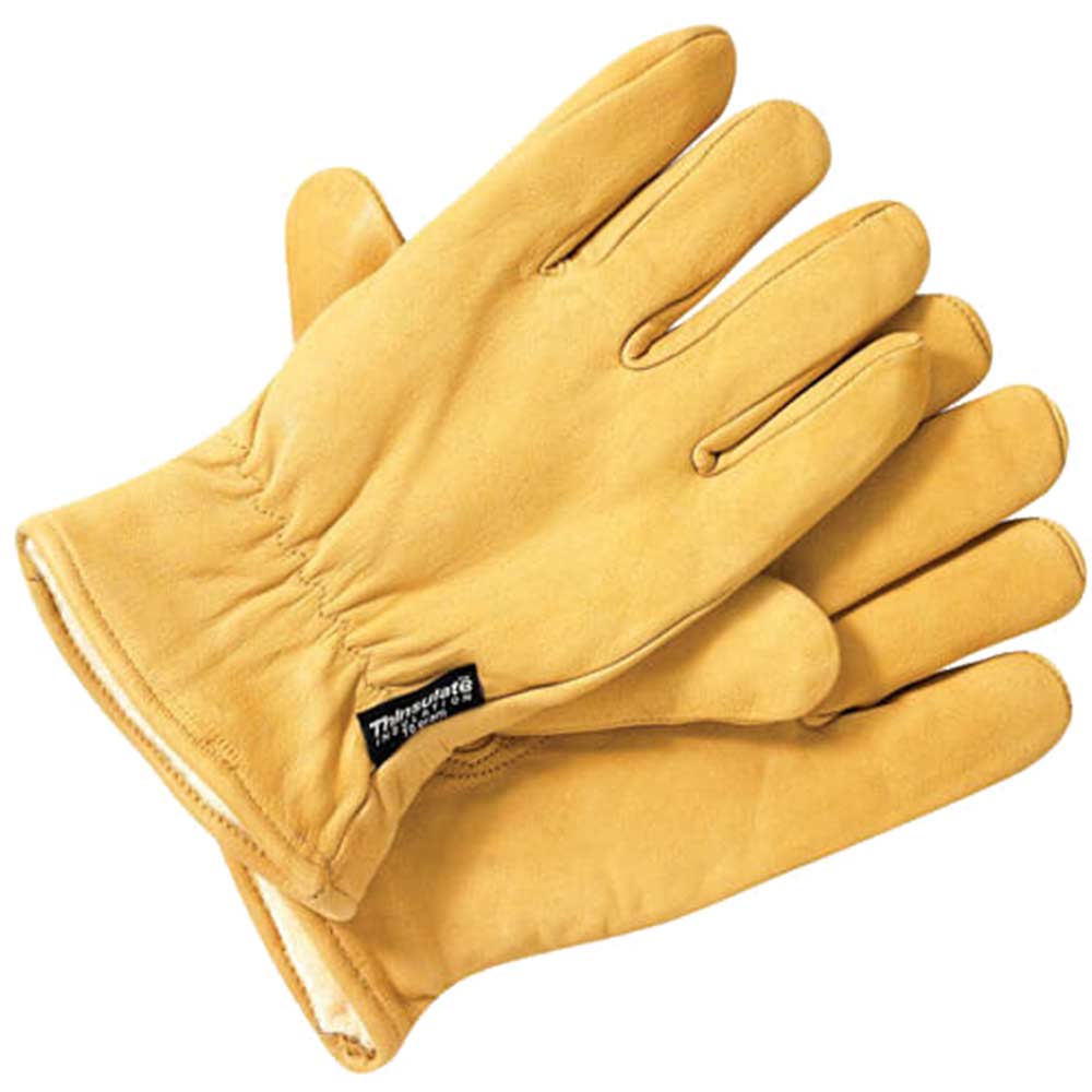 Dickies Mens Lined Leather Glove Tan XL