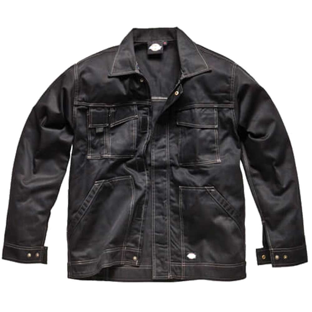 Dickies Mens Industry 300 Two Tone Work Jacket Black Small