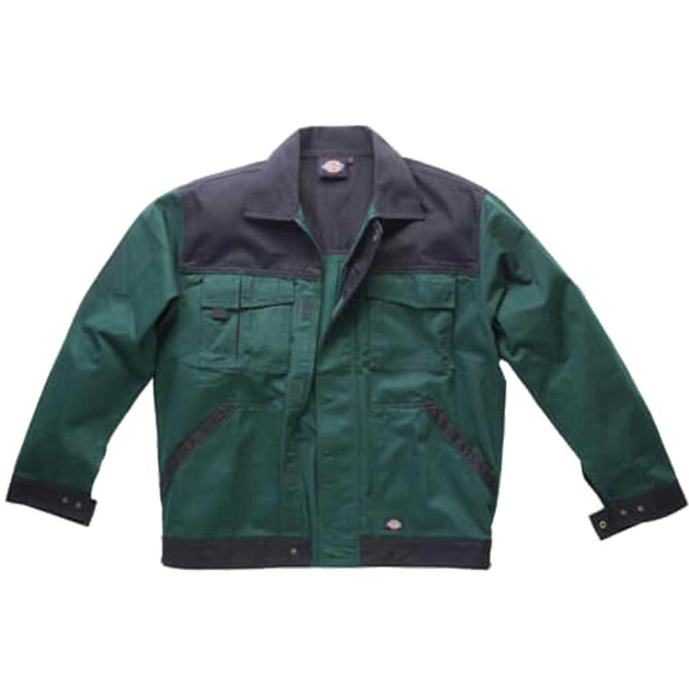 Dickies Mens Industry 300 Two Tone Work Jacket Green / Black Large