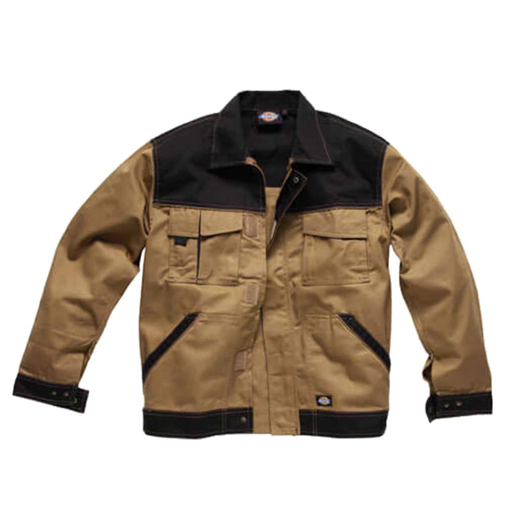 Dickies Mens Industry 300 Two Tone Work Jacket Khaki / Black Large