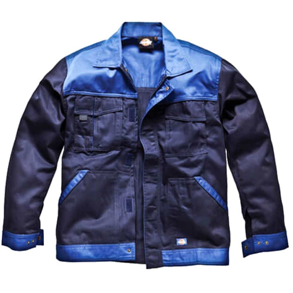 Dickies Mens Industry 300 Two Tone Work Jacket Navy / Royal Blue Large
