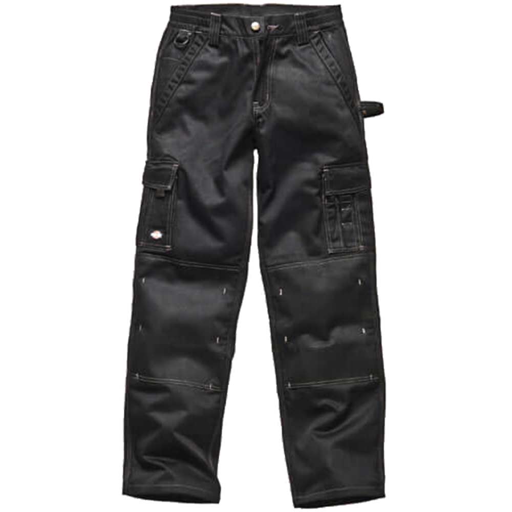 Dickies Mens Industry 300 Two Tone Work Trousers Black 33" Waist 31" Leg
