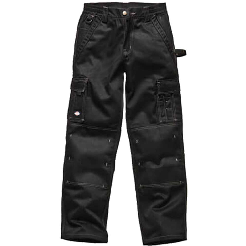 Dickies Mens Industry 300 Two Tone Work Trousers Black 26" Waist 30" Leg