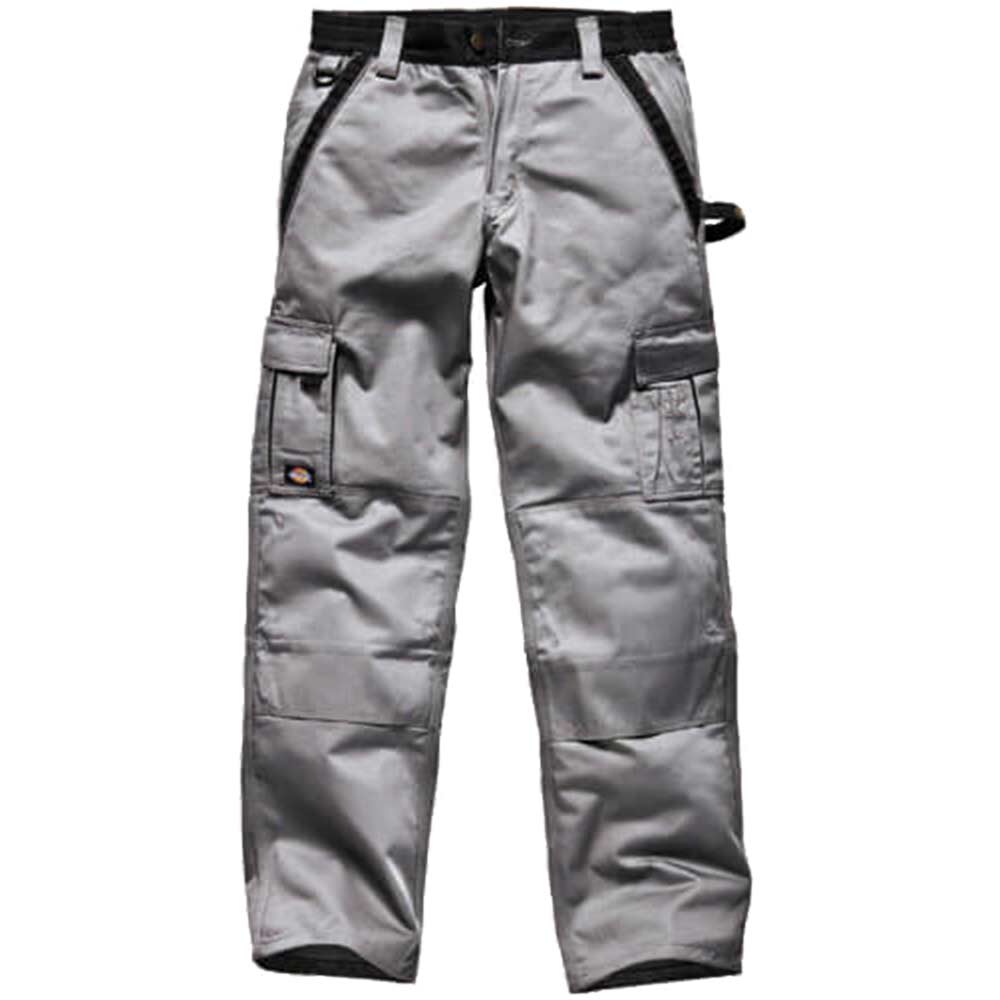Dickies Mens Industry 300 Two Tone Work Trousers Grey / Black 40" Waist 31" Leg