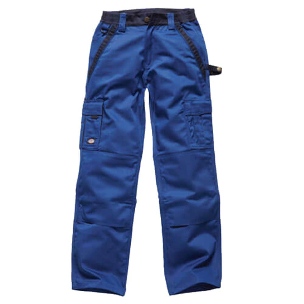 Dickies Mens Industry 300 Two Tone Work Trousers Royal / Navy 42" Waist 31" Leg